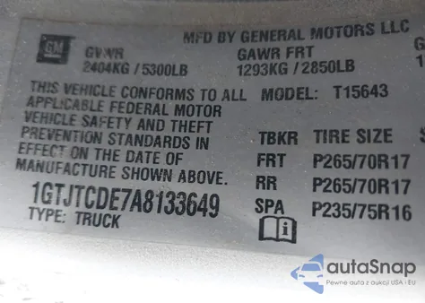 2010 GMC Canyon Sle1 from USA, damaged, VIN 1GTJTCDE7A8133649